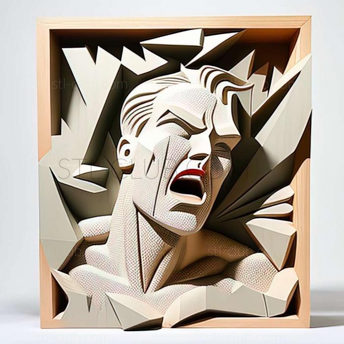 3D model Roy Lichtenstein American artist (STL)